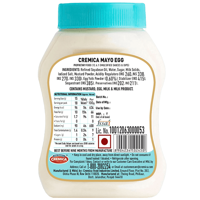 Cremica Mayo - Egg, 275 G view 2