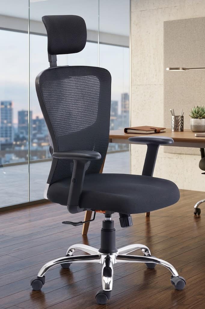 Kantva Ergonomic High Back Mesh Office Chair with Headrest and Adjustable Height view 3