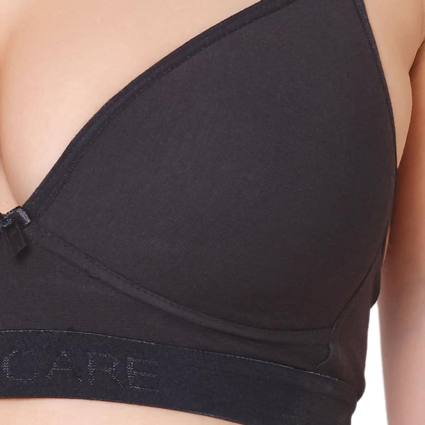 Bodycare Cotton Spandex Padded Non wired Tshirt Bra-Pack of 3 view 6