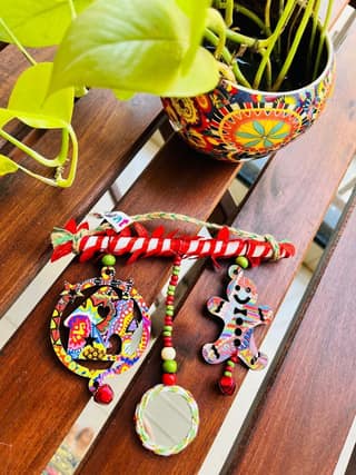 XMas special hangings - house and gingerbread man - for door or wall