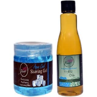 INDOPOWER ADd283-AQUA COOL SHAVING GEL 200g. + DAILY SHINE & PROTECT HAIR OIL 200ml.