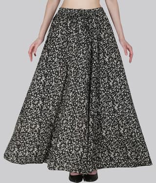 Sttoffa Black Cotton Women's Flared Skirt ( Pack of 1 )