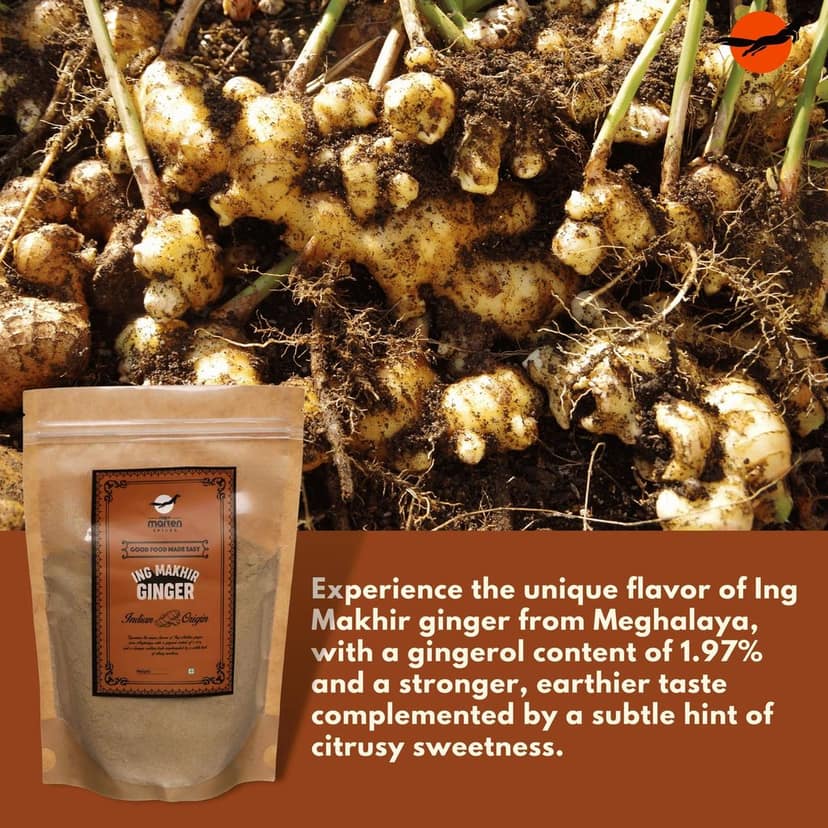 Nilgiri Marten Ing Makhir Ginger (Adrak Powder), 1.97% Gingerol, Meghalaya view 3
