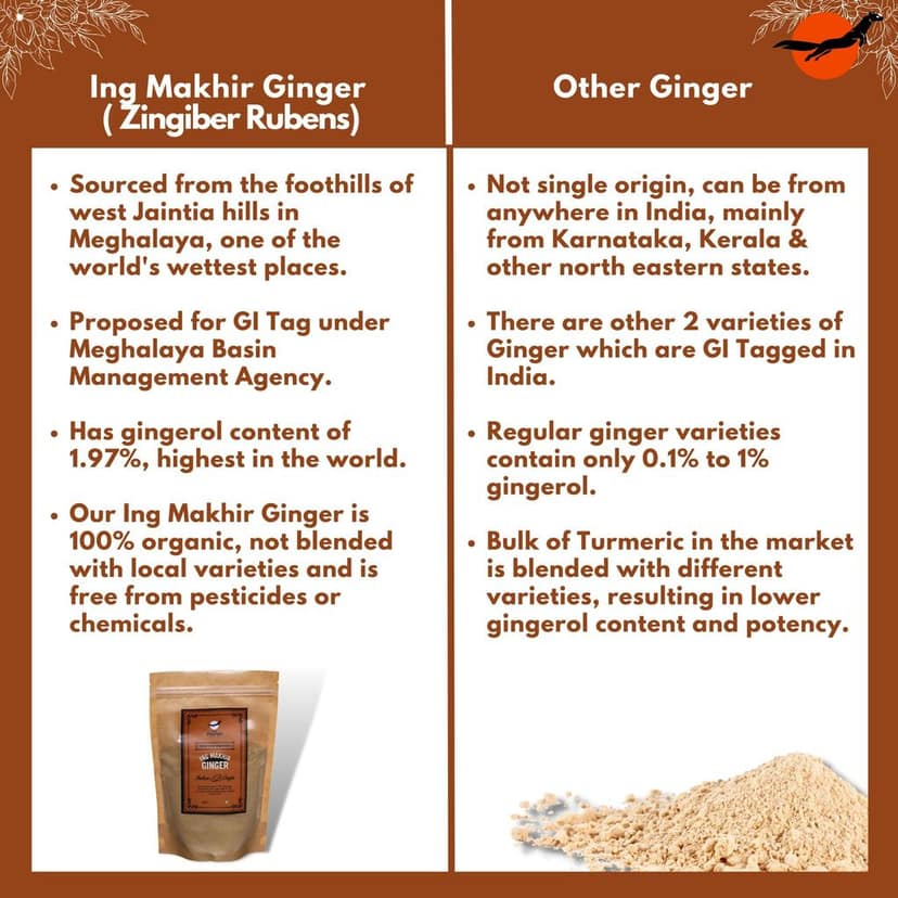 Nilgiri Marten Ing Makhir Ginger (Adrak Powder), 1.97% Gingerol, Meghalaya view 7