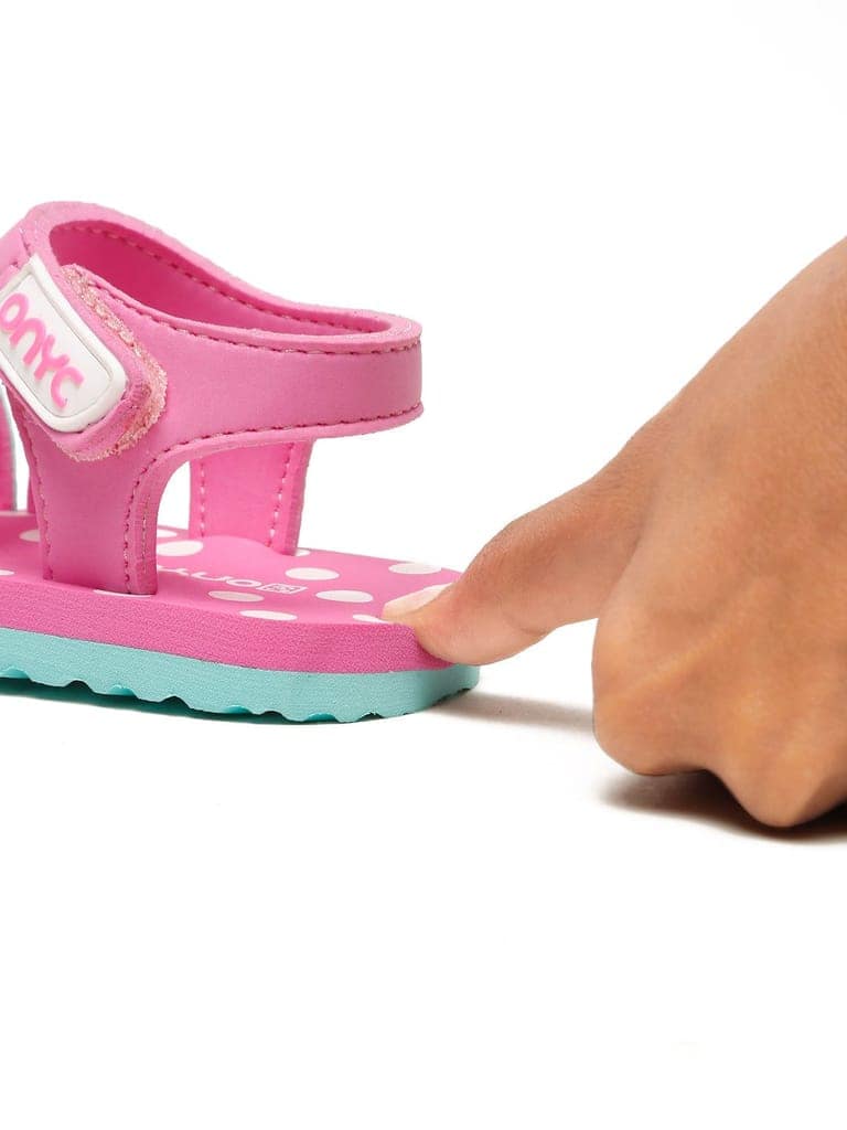 ONYC Premium Butterscotch Kids Sandals for Girls (Pink) view 9