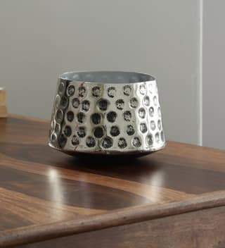 Cocovey Modern Aesthetic Aluminium Flower Vase Pack of 1 L 13 x W 13 x H 18 cm