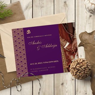Cherished Beginnings: Pack of 20 Multicolour Wedding Invitation Cards