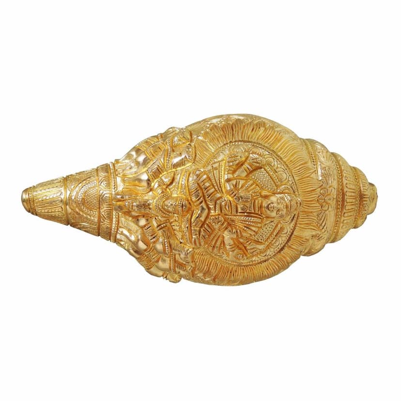 Brass Showpiece Shankh Statue, Height : 5 Inch (BSMAS873 A) view 2