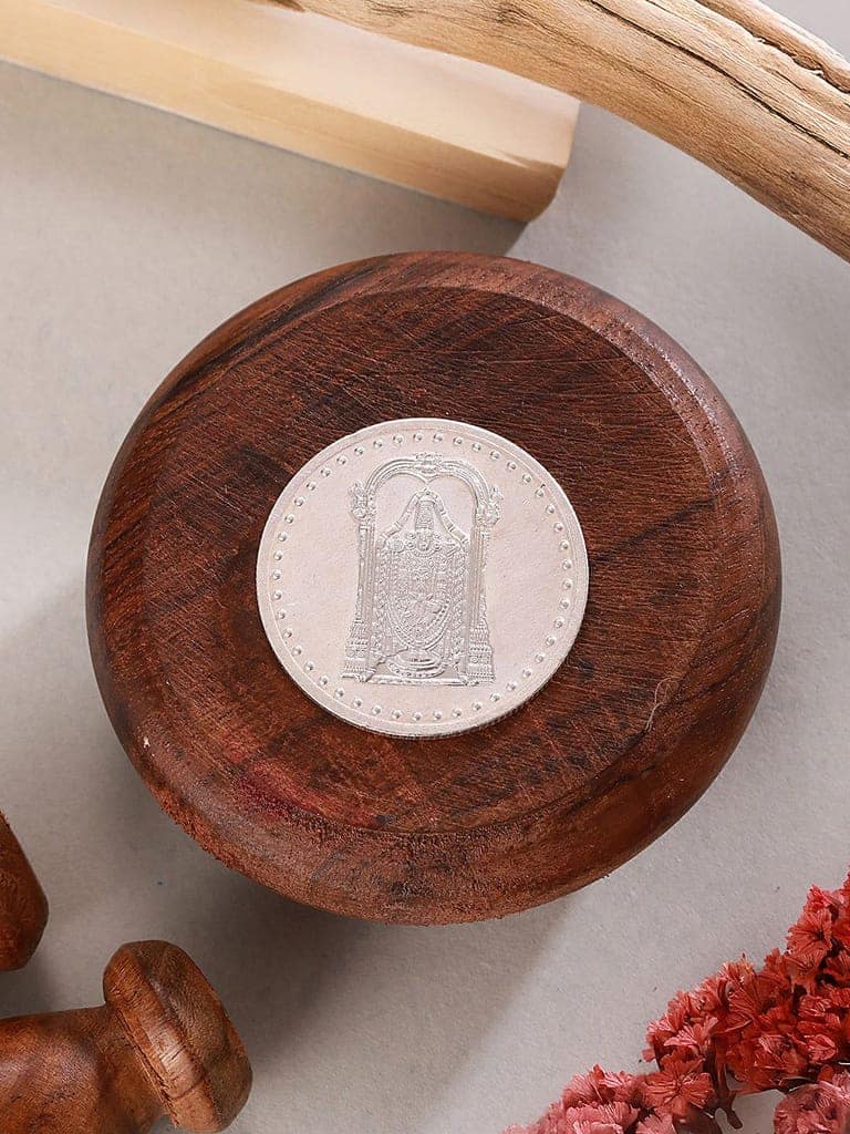 Tirupati Balaji 10 gram 999 Round Silver Coin view 4