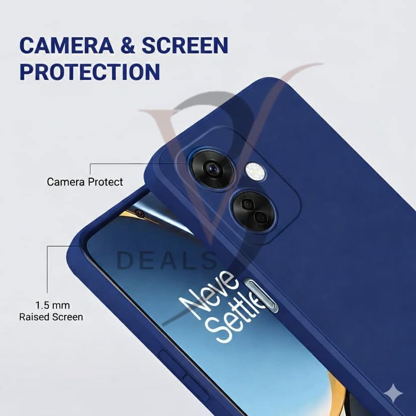 V3Deals Liquid Silicone Case Compatible for OnePlus Nord CE 3 Lite 5G | Soft-Touch oneplus nord ce3 lite 5g back cover | Microfiber Lining nord ce 3 lite 5g back cover view 2