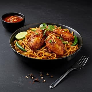 Hyderabadi Chicken Noodles