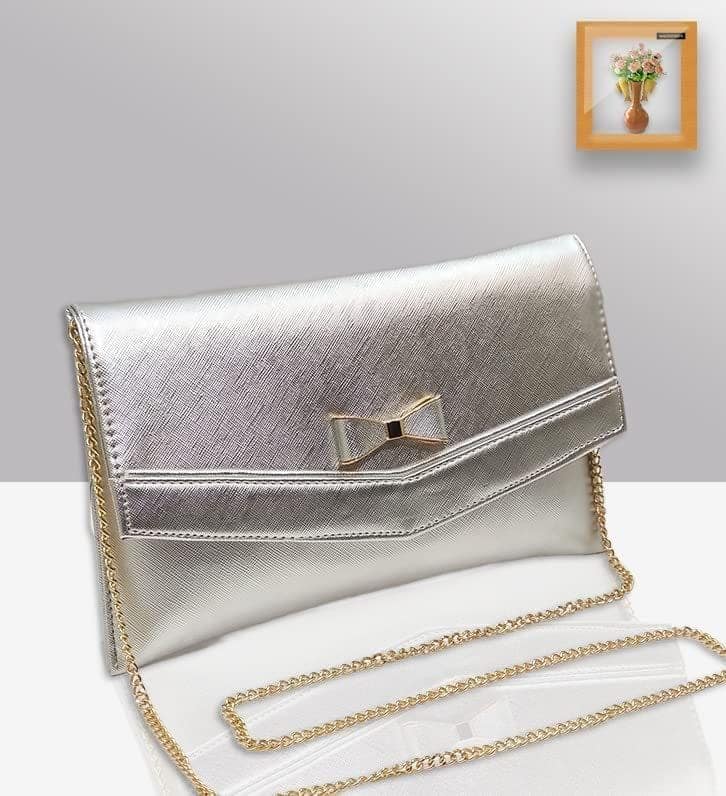 Magnifique Women's Hand/Sling/Side Bag/purse Polyurethane Western (Silver) view 2
