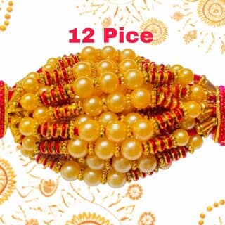 (Pack of 12) CHARKEE Fancy 12 Bhaiya Bhabhi Rakhi (Multicolour)