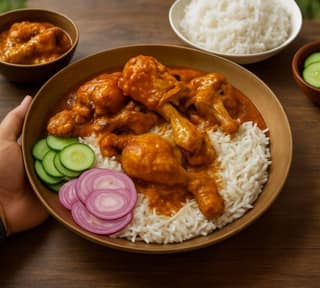 Chicken rice meal