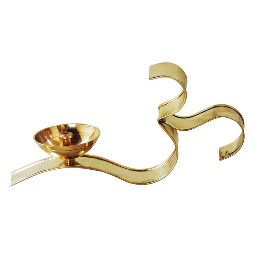 Brass Om Fancy Deepak No. 1 (ZMAS489 A) view 2