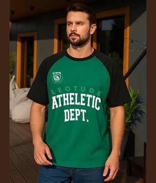 Leotude Men Cotton Blend Oversized Fit Printed T-Shirt ( White )