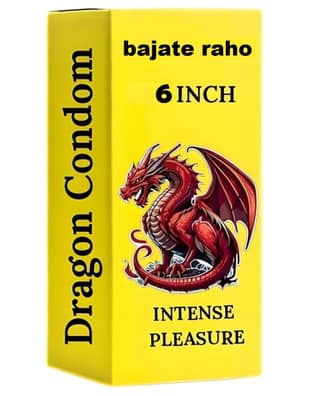 BAJATE RAHO Dragon Silicone Reusable Condom 6 Inch Brown Skin Friendly Durable and Reusable