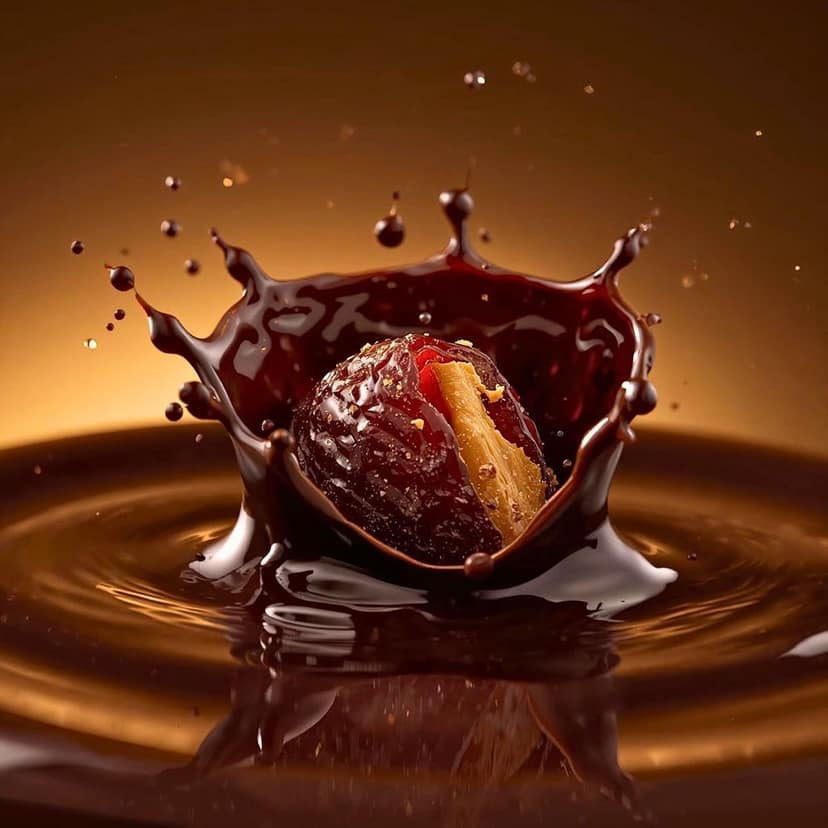 FIDVOJO Choco Peanut Dates - No Added Sugar Dark Chocolate Coated Stuffed Dates with Crunchy Peanut Butter & Roasted Peanut Chunks | High Protein Vegan Healthy Snack & Energy Bites (250g) view 4