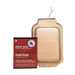 Oudh Ayurvedic Soap | Exotic Wood Fragrance | Handmade Herbal Soap for Calming & Glowing Skin | 75g