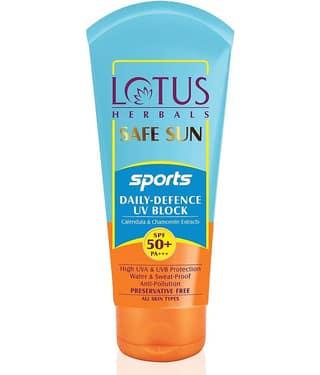 Lotus Herbals Safe Sun Sports Daily-Defence Uv Block Spf-50 80g