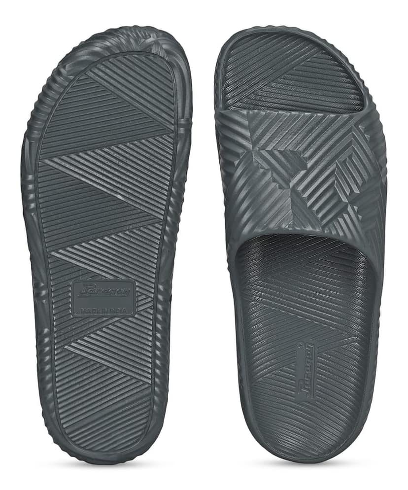 Paragon EVK10924G Men's Waterproof Grey Sliders with Comfortable Anti-Skid Sole view 4