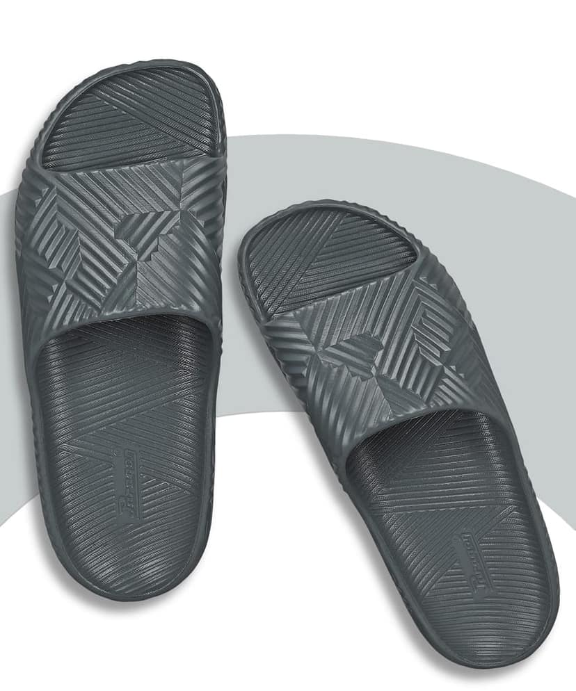 Paragon EVK10924G Men's Waterproof Grey Sliders with Comfortable Anti-Skid Sole view 7