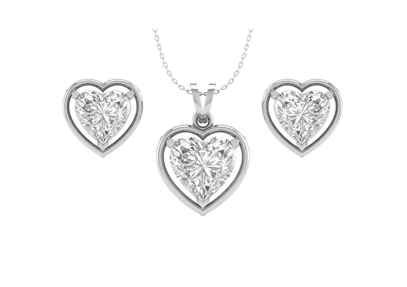 Gold Aureole Heart Jewellery Set view 2