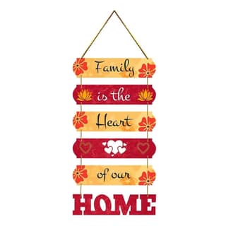 Charmor Family is the Heart Decorative Wall Hanger for Livingroom | Bedroom | Gifts | Home Decoration | Modern Artworks Decor (WH3002)