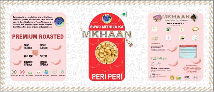 MKHAAN SWAD MITHILA KA, Roasted Makhana | PERI PERI |Flavored makhana view 3