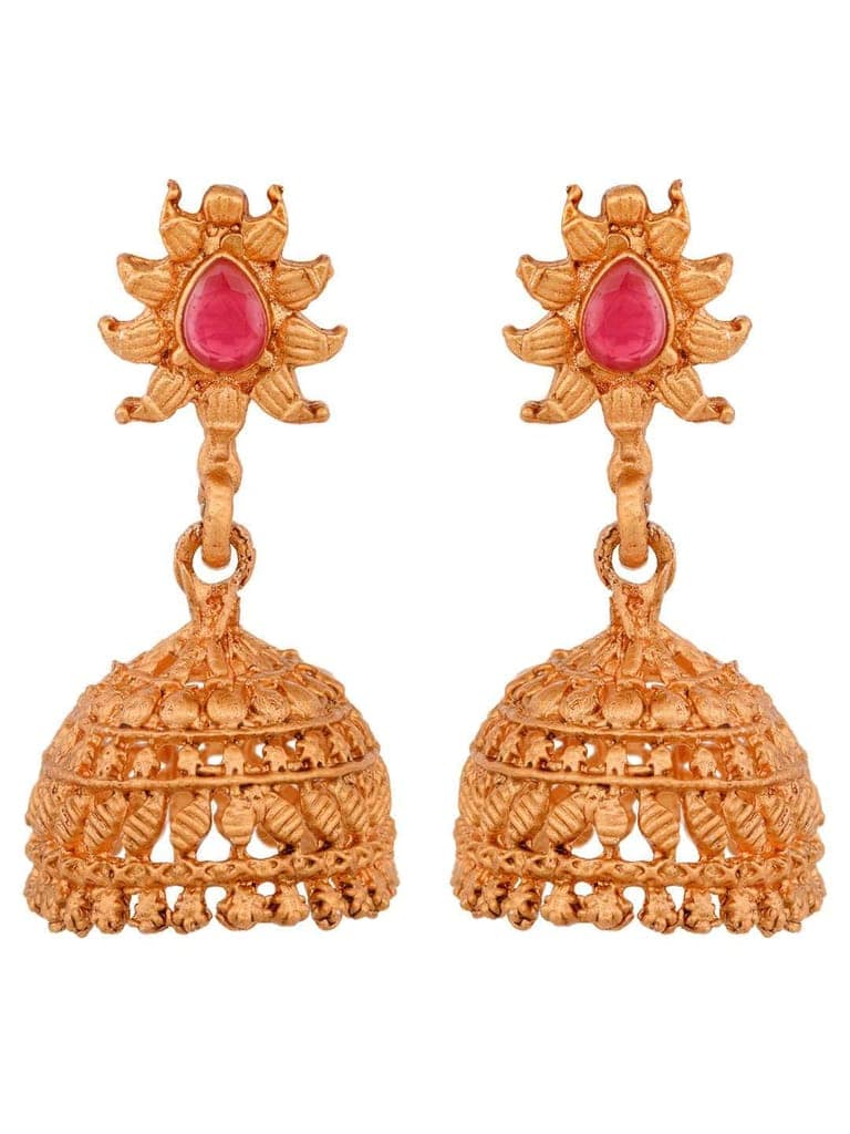 Gold Plated Grand South Indian Imitation Bridal combo Temple Jewellery Set view 3