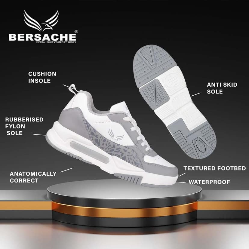 Bersache Sneaker, Loafers ,Casual With Extra Comfort Sneakers For Men's view 4