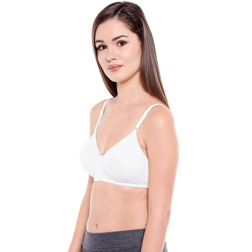 Bodycare Cotton Spandex Lightly Padded Non wired Seamless cup bra-Pack of 3 view 3