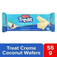 BRITANNIA TREAT CREME WAFERS COCONUT 55G