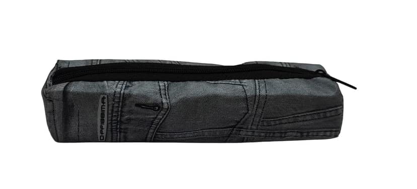 OPPIBIMA Distressed Dark Grey Denim Look Pencil Case Pouch view 2