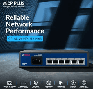 CP PLUS 4 Port PoE Switch CP-UNW-HPU4H2-48