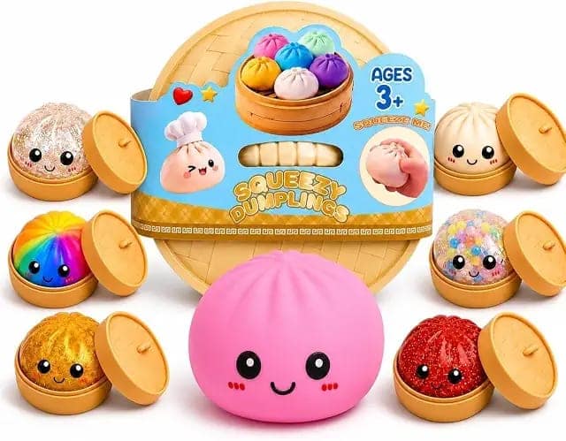 Squeezy Dumplings Squisy Stress Relief Toy Set, Ages 3+ view 3