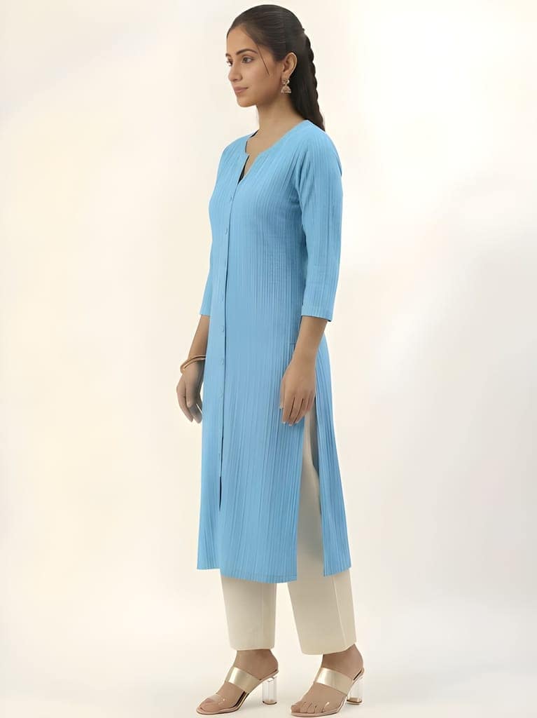 Designer Kurti for Women, Trendy Ethnic Fashion Wear, Beautiful Casual and Festive Outfit for Parties, Functions and Family Gatherings view 2