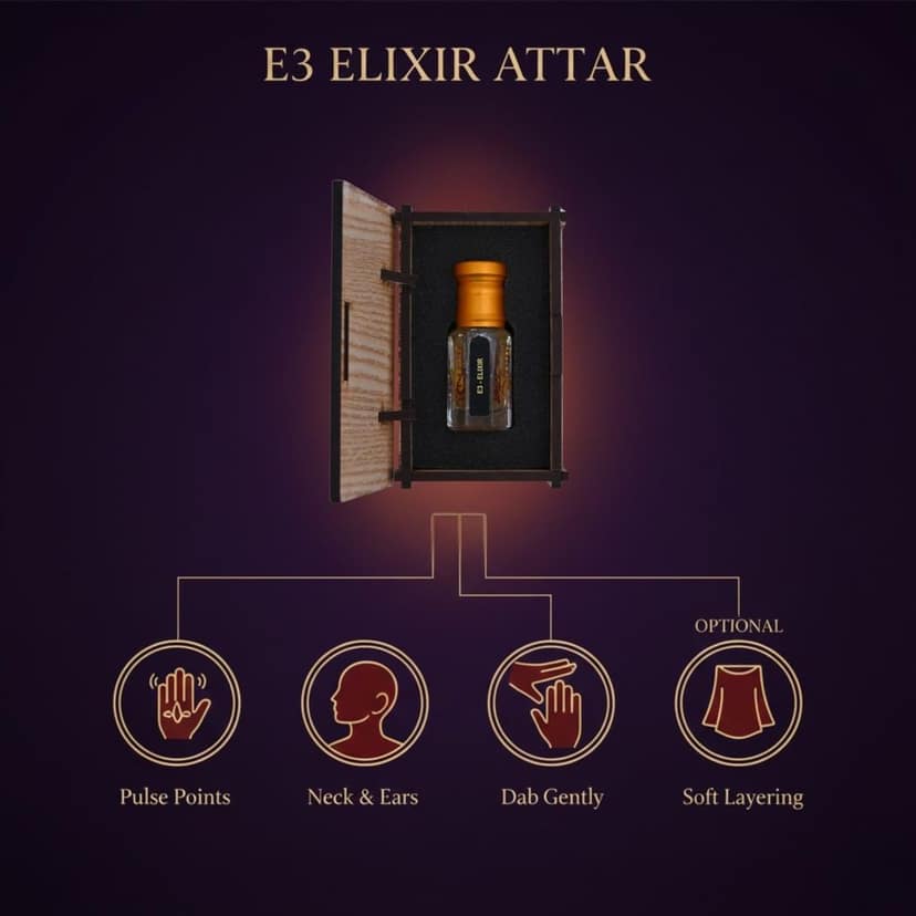 alnaqi fragrances Elixir Attar Perfume Oil Unisex | Alcohol-Free Arabian Attar with Warm Oriental, Sweet & Woody Notes | Long-Lasting Roll-On Concentrated Perfume Oil view 4