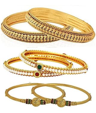 YouBella Fashion Jewellery Stylish Bangles Combo for Girls and Women