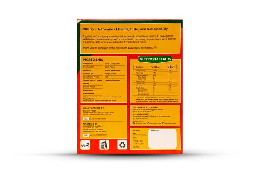 Milletsy Millet Khichdi Instant Mix Pack of 4| 200 gm each view 2