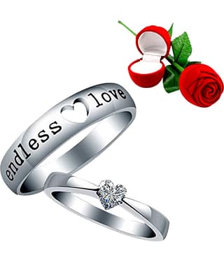 ShreejiHuf - Silver Rings Combo (Pack of 1)