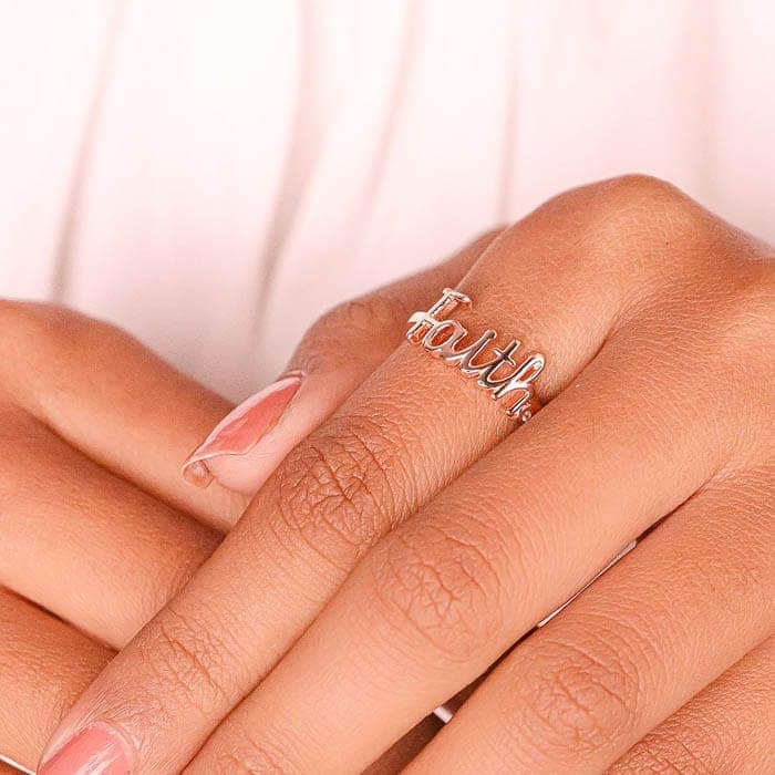 Rose Gold Faith Forever Ring view 2