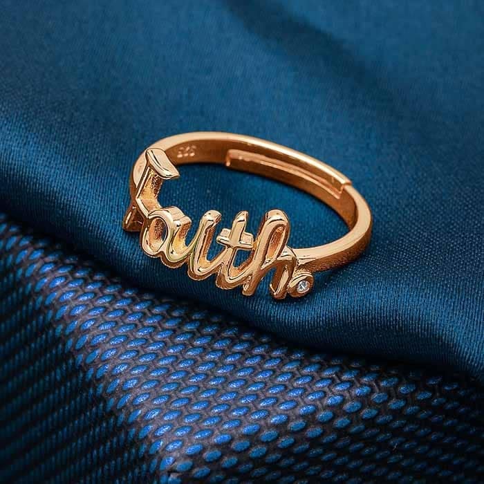 Rose Gold Faith Forever Ring view 4