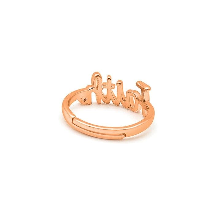 Rose Gold Faith Forever Ring view 5