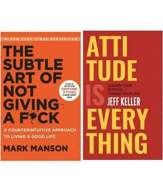 The Subtle Art Of Not Giving A F*ck & Attitude Is Everything (Paperback, Mark Manson, Jeff Keller)