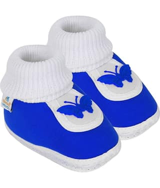Neska Moda - Light Blue Booties For Baby Boy & Baby Girl 6-12 Months ( Pack of 1 )