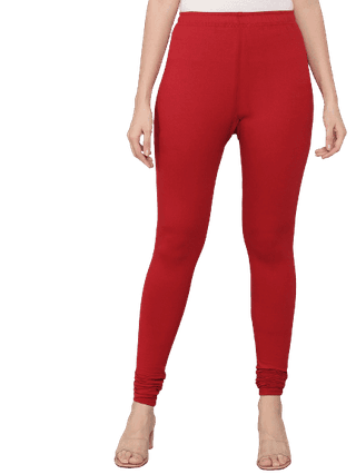 SOFT COLORS Women's Skinny Fit Ethnic Wear Churidar Leggings (Maroon)