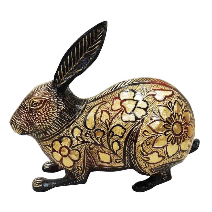 Handcrafted Brass Cat Decorative Showpiece Statue for Table & Shelf Decor, Height : 6.8 Inch (ANMAS145 A) view 2