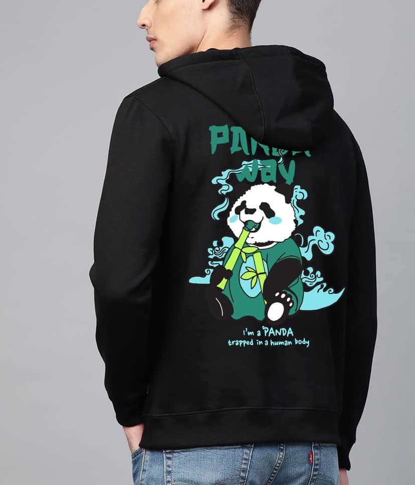SCOTT FINCHER Men's Black Graphic Printed Hoodie : AA(RSHOD)BLACK_32