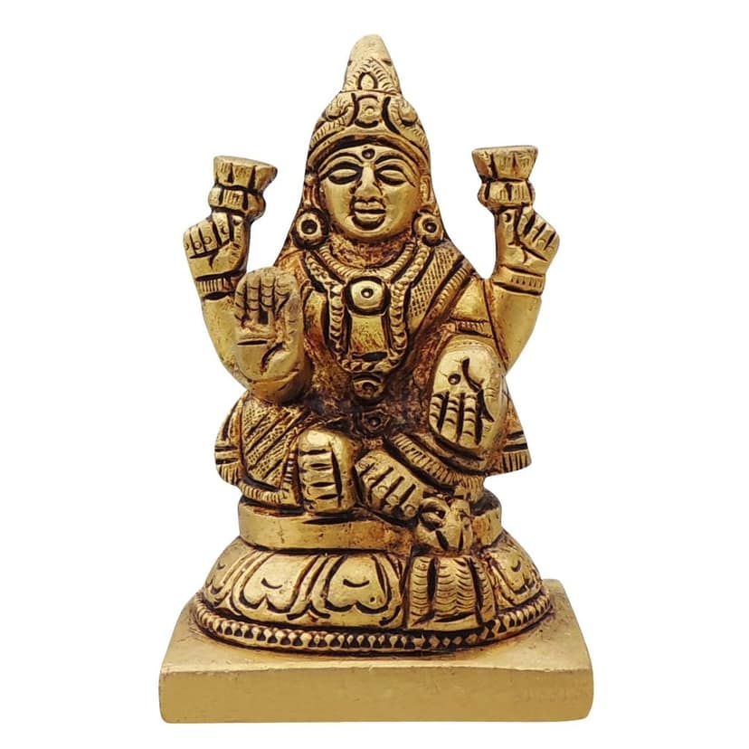 Brass Showpiece Laxmi Round Base God Idol Statue (BSMAS1645 L) view 2